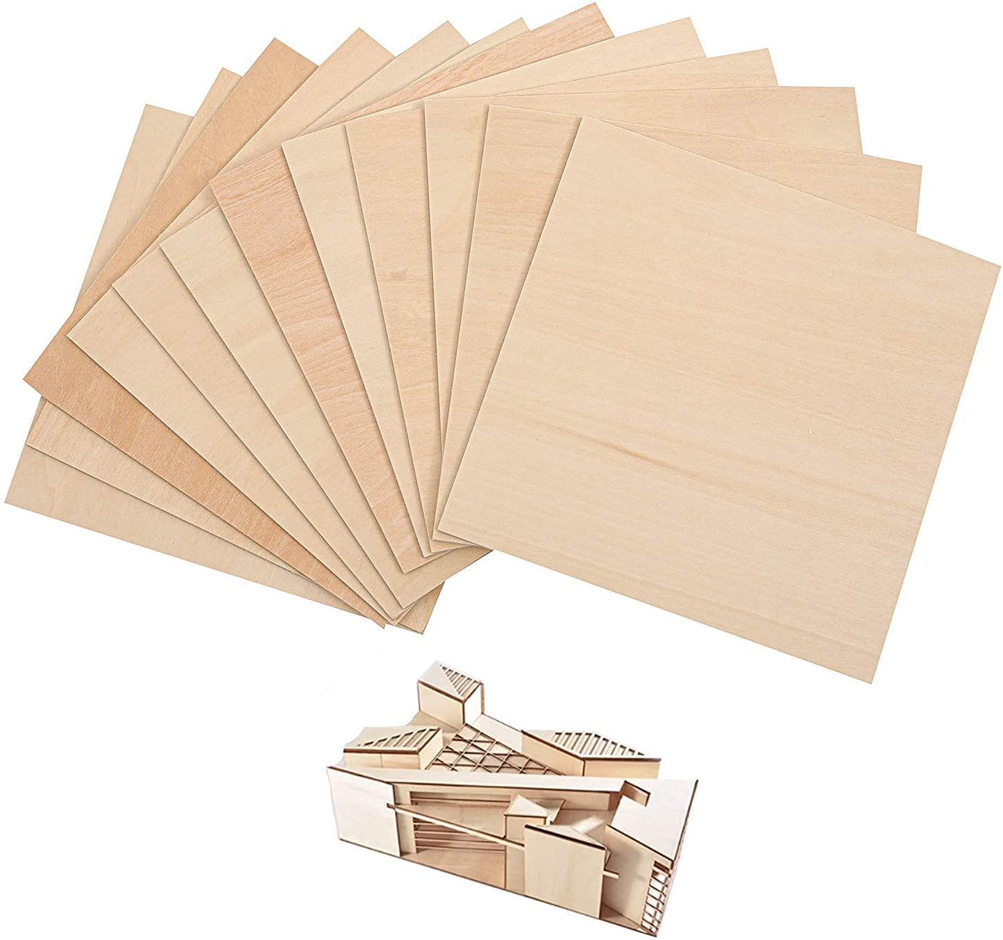 balsawood Sheets for Crafts - Perfect for Architectural Models Drawing Painting Wood Engraving Wood Burning Laser Scroll Sawing