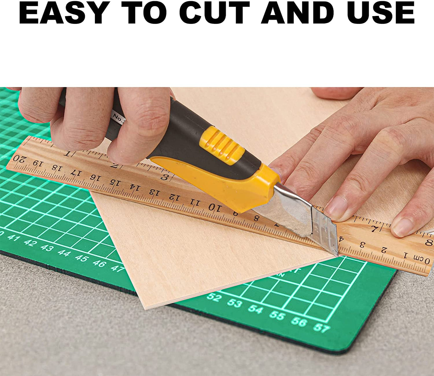 balsawood Sheets for Crafts - Perfect for Architectural Models Drawing Painting Wood Engraving Wood Burning Laser Scroll Sawing